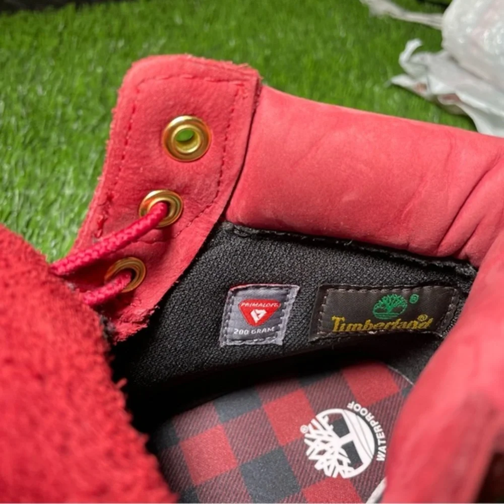 Timberland red suede